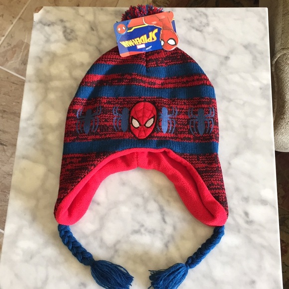 Spiderman Marvel Winter Earflap Hatnew 